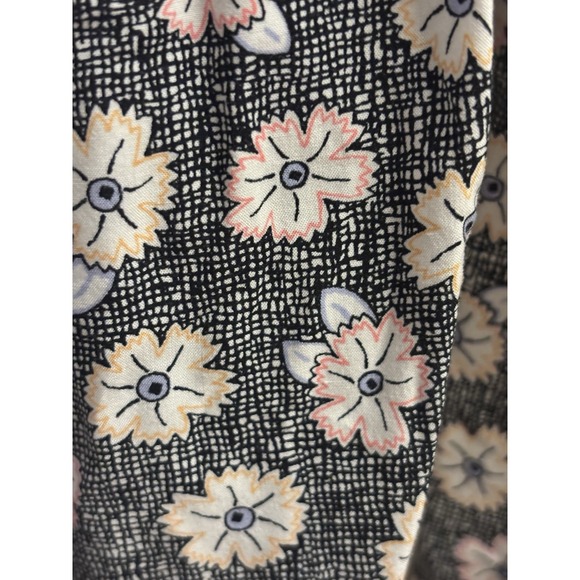 LOFT Women's Black Floral Sketch Pullover Long Sleeve Blouse Size XS - Picture 7 of 7